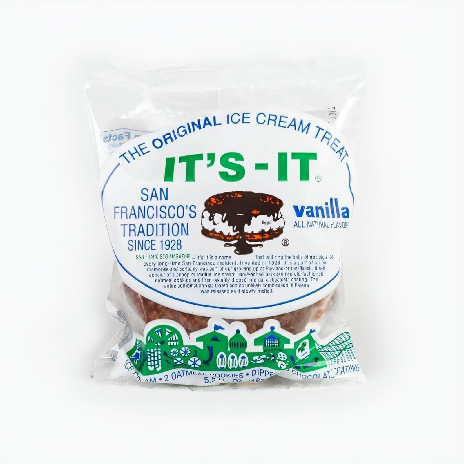 Its-It Oatmeal Cookie Ice Cream Sandwich (12 or 24 Count) (In Store Pick-Up Only)