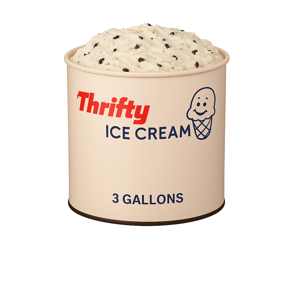 Thrifty 3 Gallon Ice Cream, All Flavors (In Store Pick-Up Only)