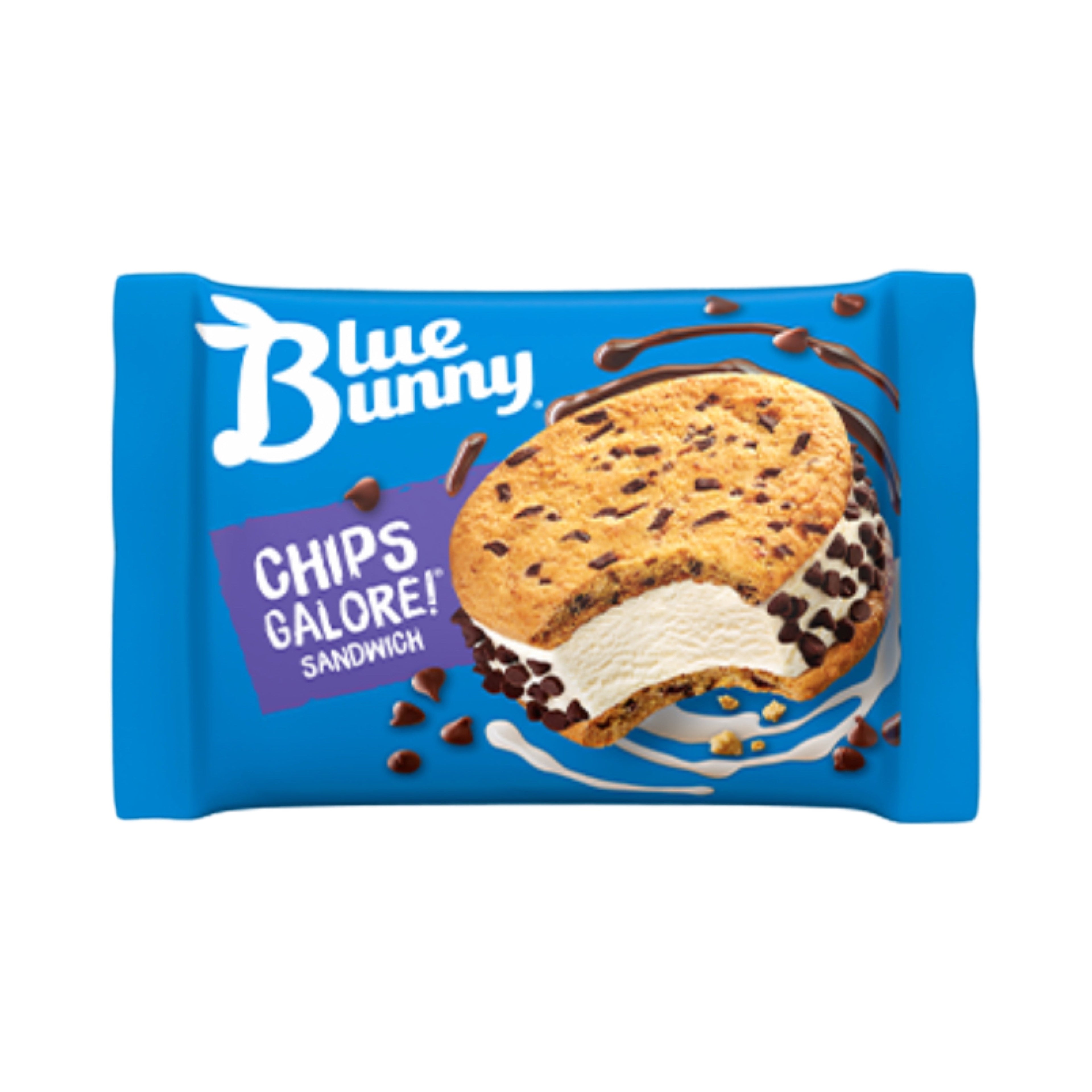 Blue Bunny Chips Galore Cookie Ice Cream Sandwich (12 or 24 Count) (In Store Pick-Up Only)
