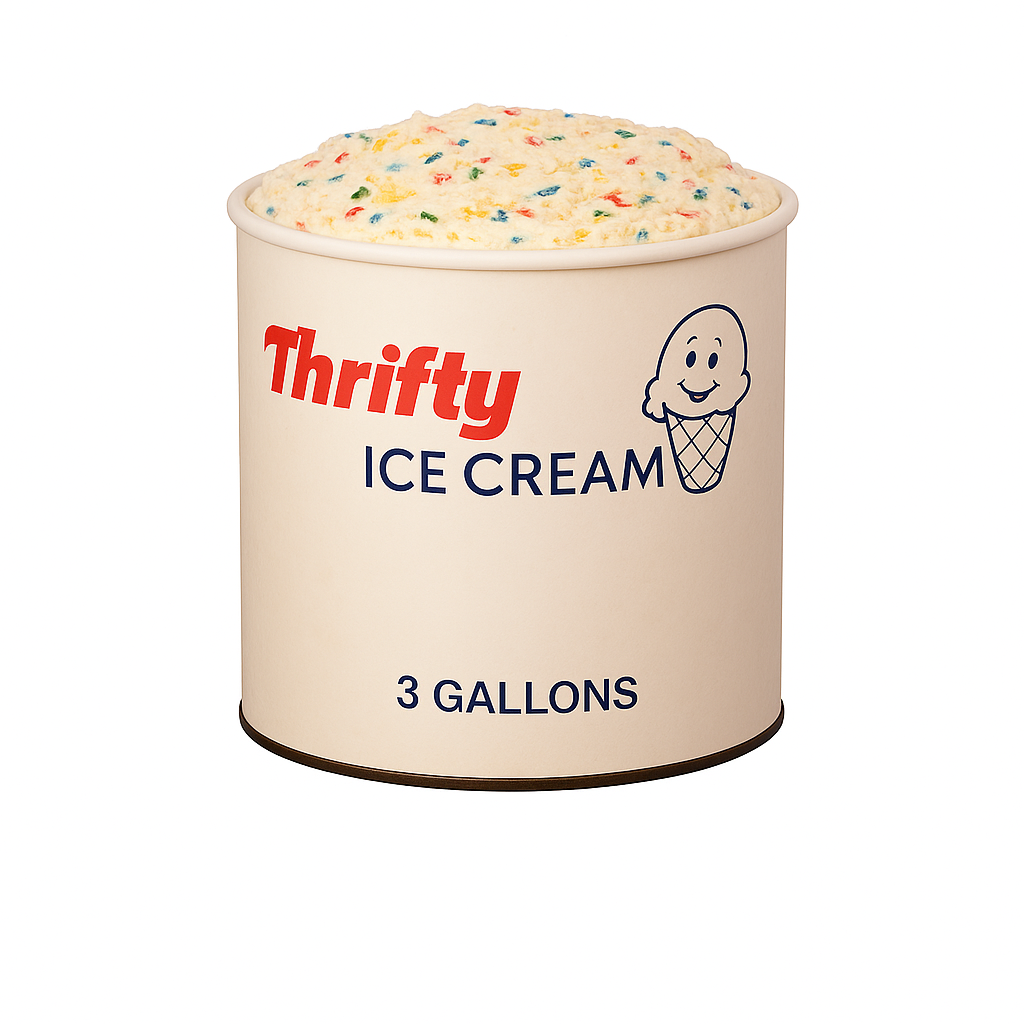 Thrifty 3 Gallon Ice Cream, All Flavors (In Store Pick-Up Only)