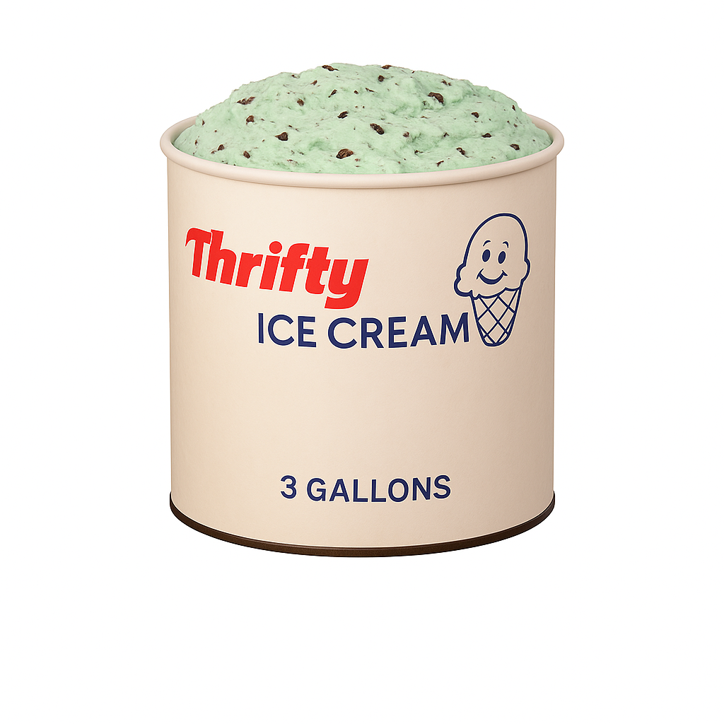 Thrifty 3 Gallon Ice Cream, All Flavors (In Store Pick-Up Only)