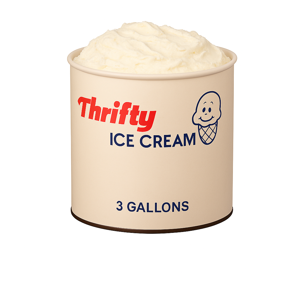 Thrifty 3 Gallon Ice Cream, All Flavors (In Store Pick-Up Only)