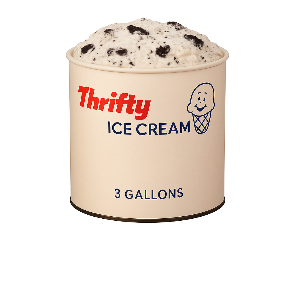 Thrifty 3 Gallon Ice Cream, All Flavors (In Store Pick-Up Only)