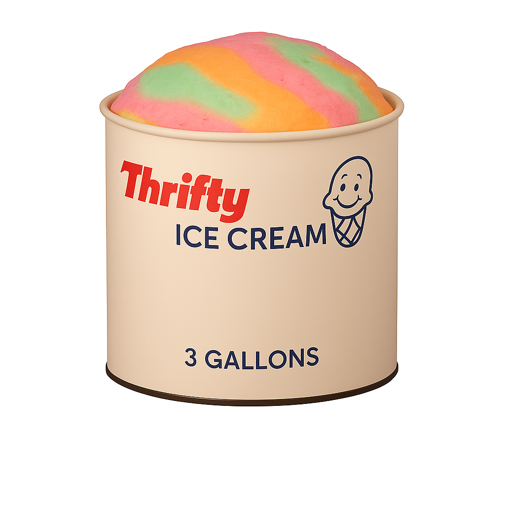 Thrifty 3 Gallon Ice Cream, All Flavors (In Store Pick-Up Only)