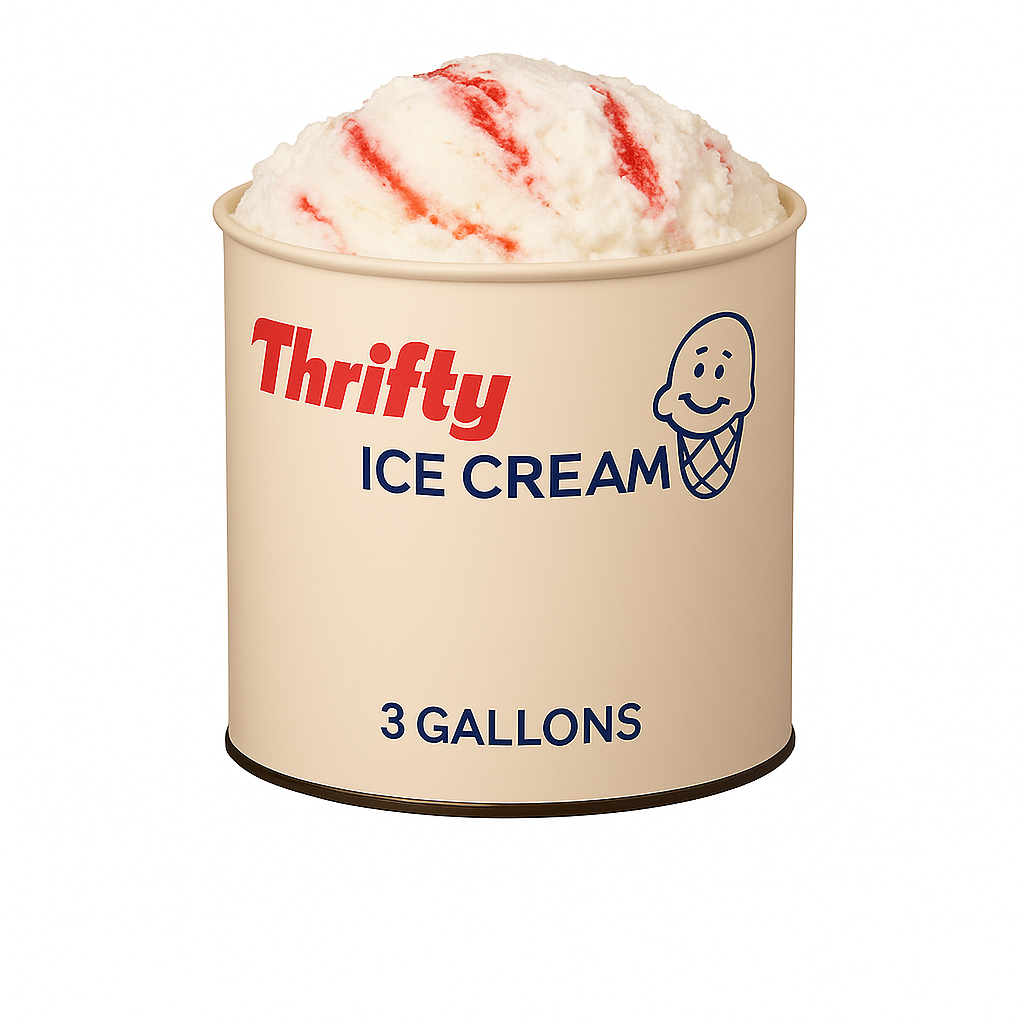 Thrifty 3 Gallon Ice Cream, All Flavors (In Store Pick-Up Only)
