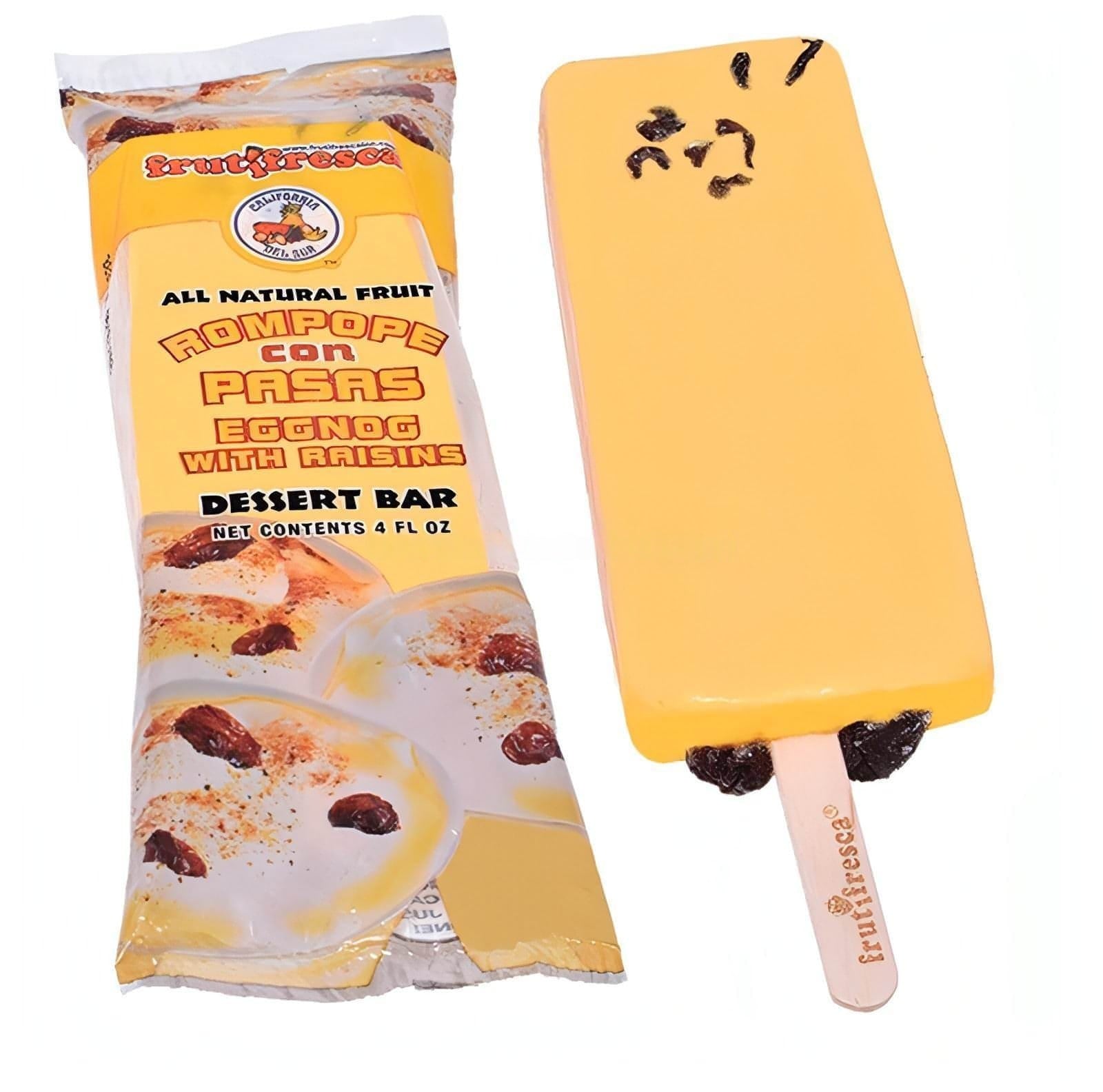 Rompope Con Pasas Ice Cream Natural Fruit Bar (12 Count) (In Store Pick-Up Only)