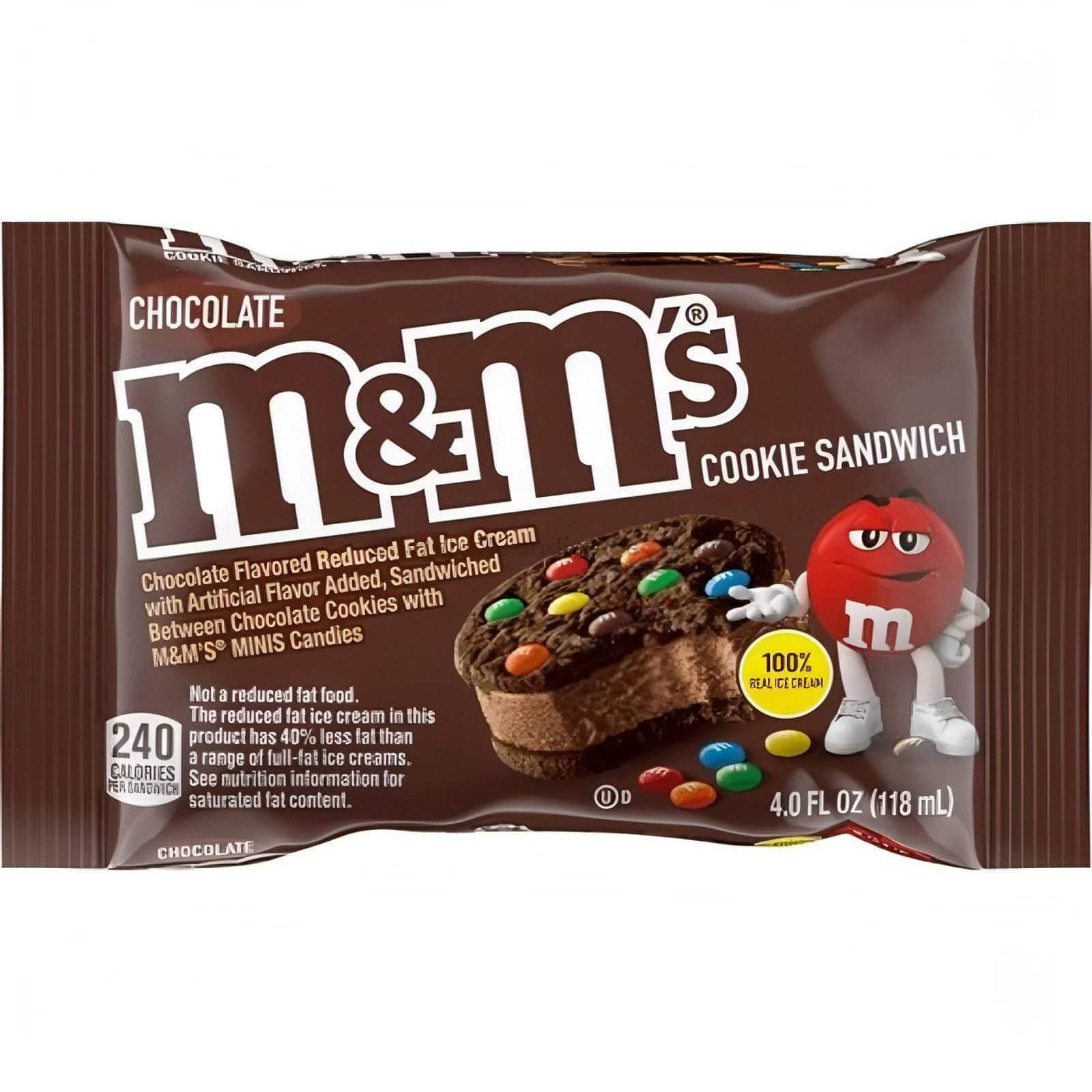 M&M Chocolate Ice Cream Sandwich (12 or 24 Count) (In Store Pick-Up Only)
